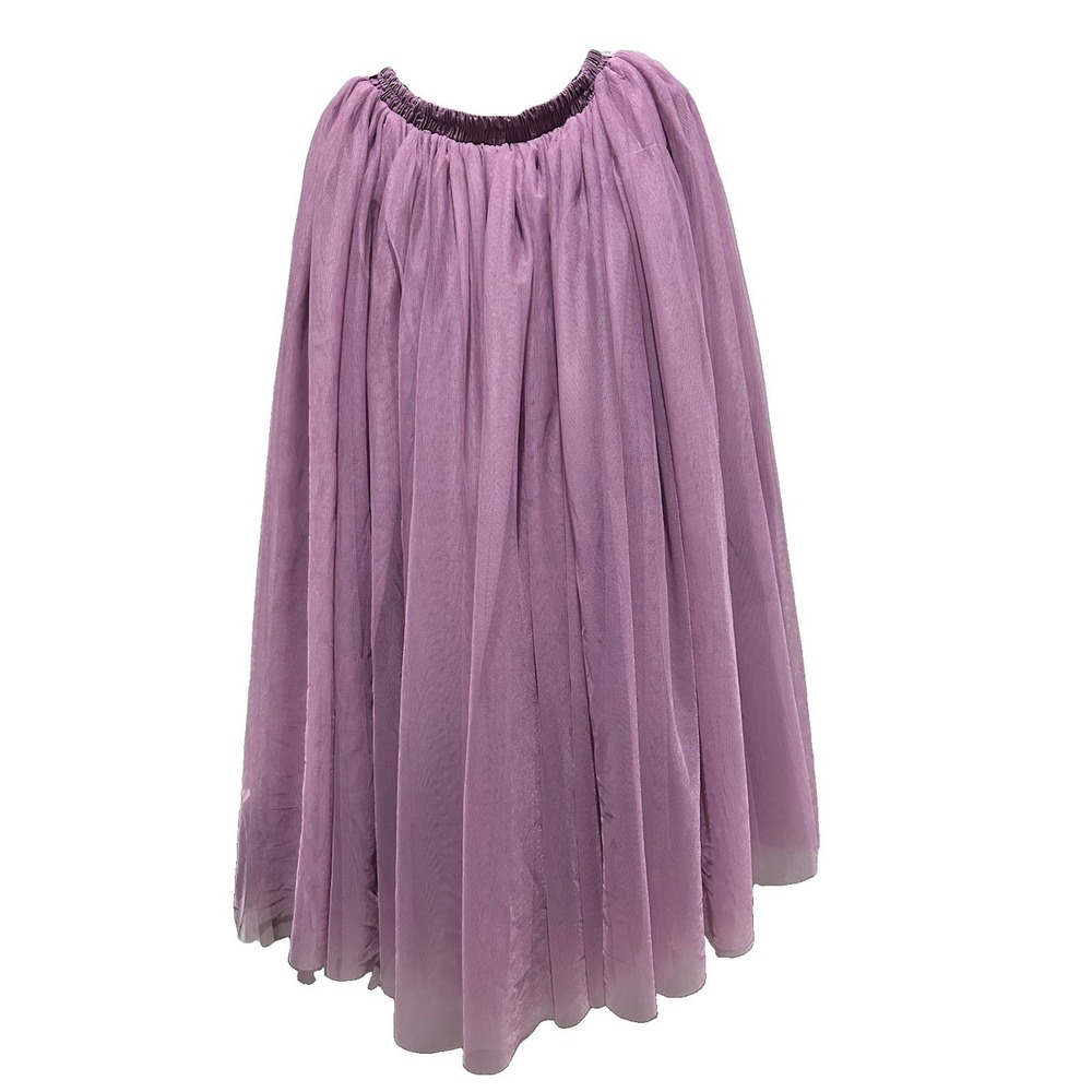 Dusty Purple Tulle Maxi Skirt High Waisted Fairycore Balletcore